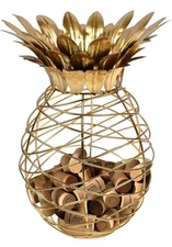 Wine Cork Storage Container,Rustic Metal Wine Cork Holder Decorative...