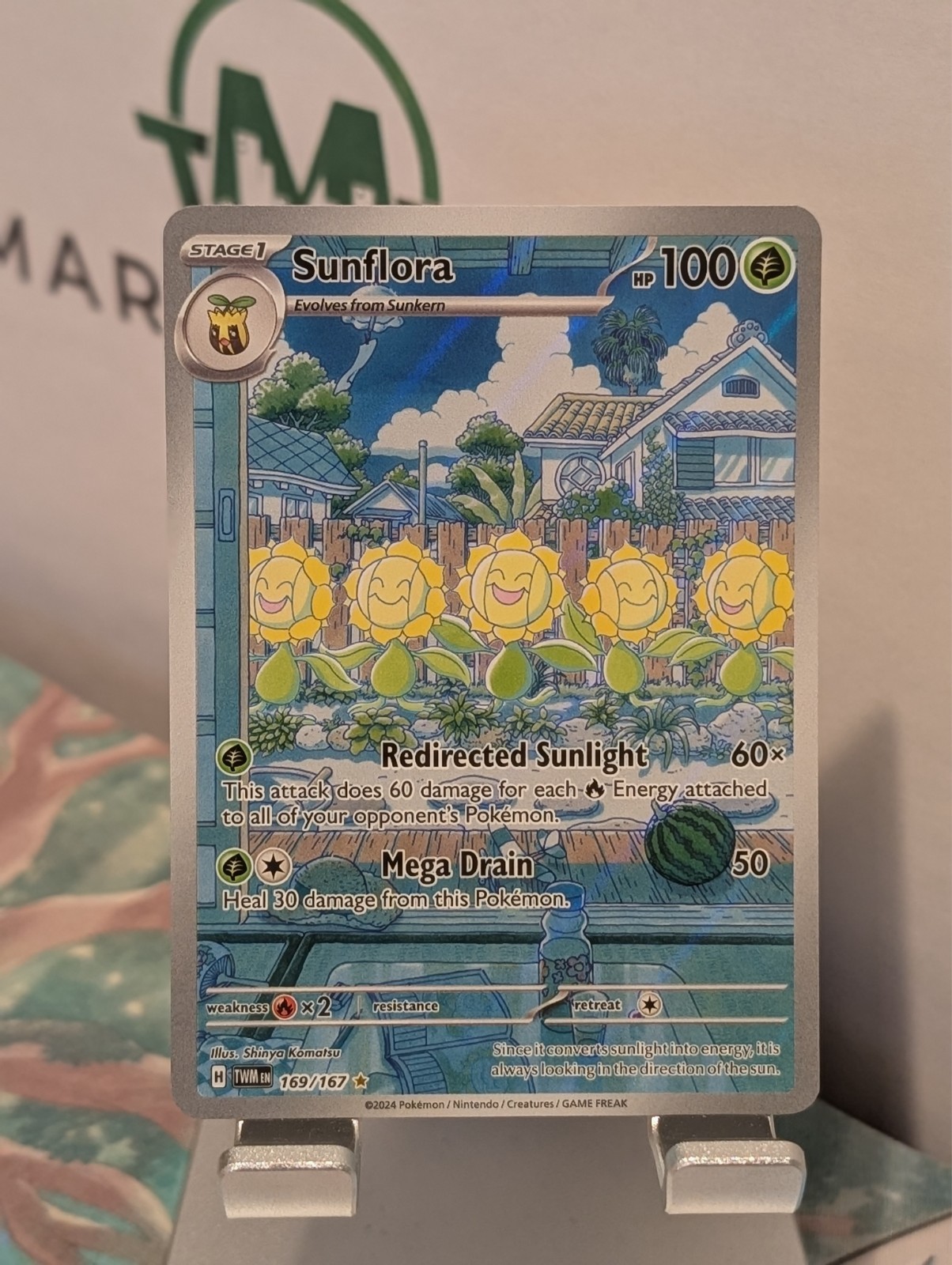 Pokemon Card TCG - Sunflora 169/167 Illustration Rare Twilight Masquerade NM