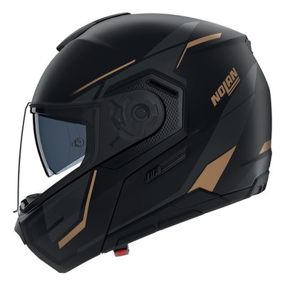 Nolan N90-3 N-Com Sincrono Motorradhelm (Schwarzmatt/Anthrazit/Gold) Gr: L (59)