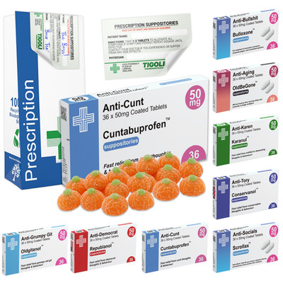 Halloween Kürbisse & verschreibungspflichtige Pille Medikamentenbox realistisch Witz Geschenk lustig