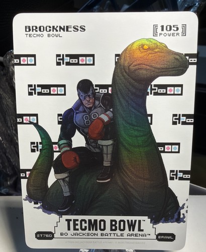 BROCKNESS Bo Jackson Battle Arena Tecmo Bowl BRAWL #ST760 Sore Thumb BROCK BOWER
