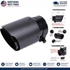 Carbon Fiber Exhaust Tips 3 Inlet 4outlet Universal Tailpipe 3 Inch Exhaust