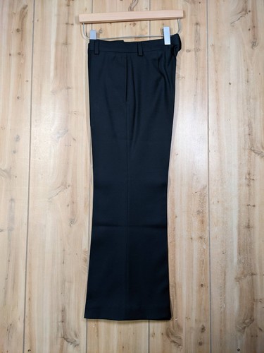 VTG J.Crew Wide-Leg Trouser Pant Women's Sz 2 Italian Wool Black Dress Pants - Picture 4 of 13