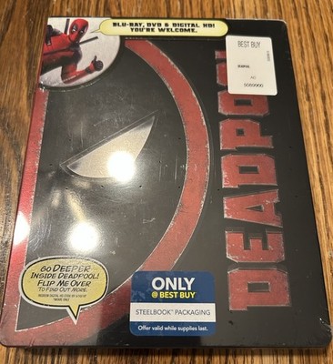 Deadpool Blu-ray + DVD SteelBook Limited Edition   Best Buy Exclusive, OOP, RARE