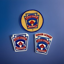 VTG 1980s Lot of 3 Little & Senior League Baseball Embroidered Patches UNUSED