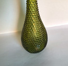 Empoli Style Green Glass Genie Bottle Decanter & Stopper 23" T Diamond Cut  MCM — photo 9
