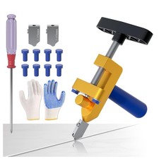 Glass Tile Cuttter with 3 Tungsten Steel Blade, 2-in-1 Manual Tile Cutter Too...