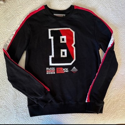 Black Pyramid Crewneck Sweatshirt Men s Black Res  B  Logo Streetwear Medium