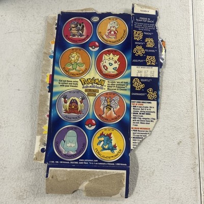 Pokemon Collector Coins Kraft Mac & Cheese Box Cutout #57-64 Blastoise Togepi