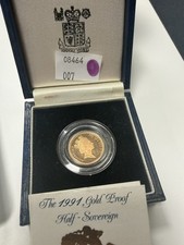 Royal Mint 1991 Gold Proof Half Sovereign Coin