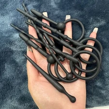 8PCS Male Silicone Urethral Plug Set Sounding Penis Dilator Stretcher Enhancer