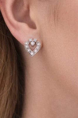 Diamant Ohrstecker Ohrhänger Ohrringe 0,36ct w/si 585er Weißgold - Bild 1 von 2