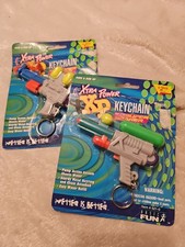 Vintage 1996 Lot Of 2 Xtra Power Keychain Super Soaker Basic Fun New In Pkg