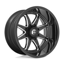 20x10 Fuel D749 Hammer Gloss Black Milled Wheels 5x5 -18mm Set Of 4