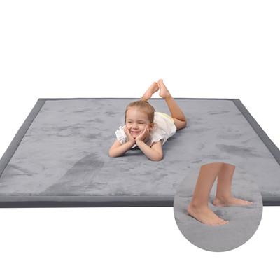 Baby Play Mat for Floor,1.3'' Thick Memory Foam Tummy Time Mat,Soft Coral Velvet