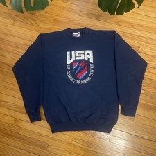 Vintage 90s Small US Olympics Training Center Crewneck Sweatshirt USA