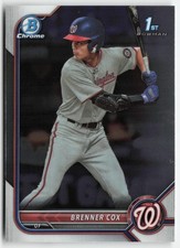 2022 Bowman Draft Chrome Brenner Cox #BDC-196 Washington Nationals