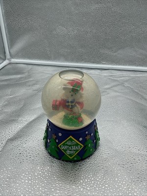 Vintage Rare Dayton Hudson Christmas Glass Santa Bear Musical Water Globe