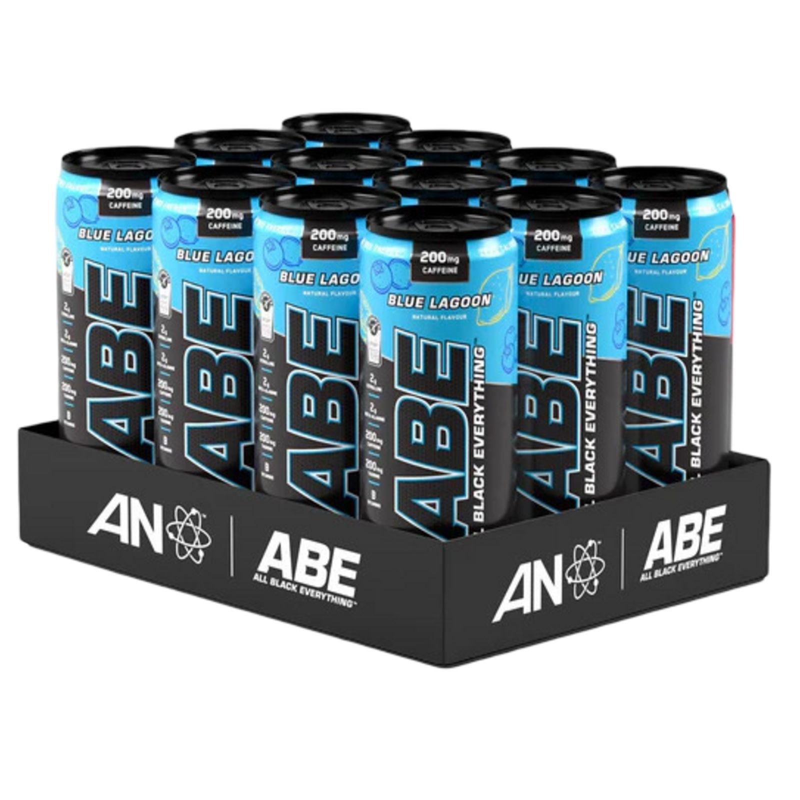 APPLIED NUTRITION ABE PRE-WORKOUT PERFORMANCE ENERGY DRINK 12X330ML BLUE LAGOON