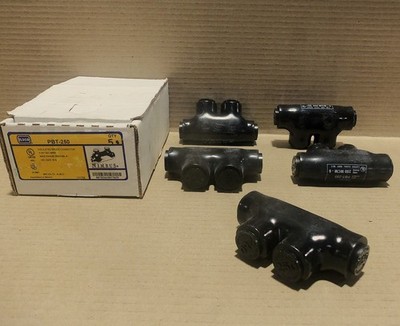 NEW BOX OF 5 ILSCO PBT-250 INSULATED SPLICE CONNECTOR FOR 2-WIRE 250KCMIL-6 AK