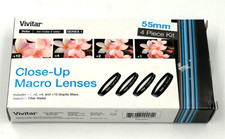 VIVITAR 4-Pc Set 55mm Close-Up Kit 1 2 4 10 Macro Lens Set