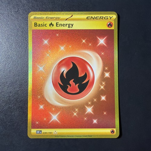 Basic Fire Energy 230/197 SV03 Obsidian Flames Full Art Holo Hyper Rare EN NM