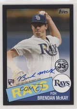2020 Topps 1985 Baseball Series 2 Black 114/199 Brendan McKay #85A-BM Auto 8k4