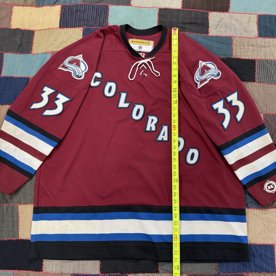 Camiseta Jumbo Para Hombre Koho Patrick Roy Colorado Avalanche NHL Original Años 2000 De Colección Foto 4 de 4