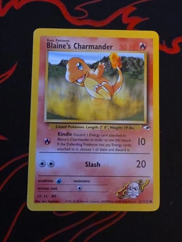 Pokemon TCG Blaines Charmander 61/132 Gym Heroes LP