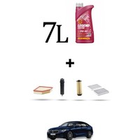 Hoffcar Set Service 4 Filter Und 7L ÖL FüR BMW Serie 6 (G32GT) 630D 195Kw Ab