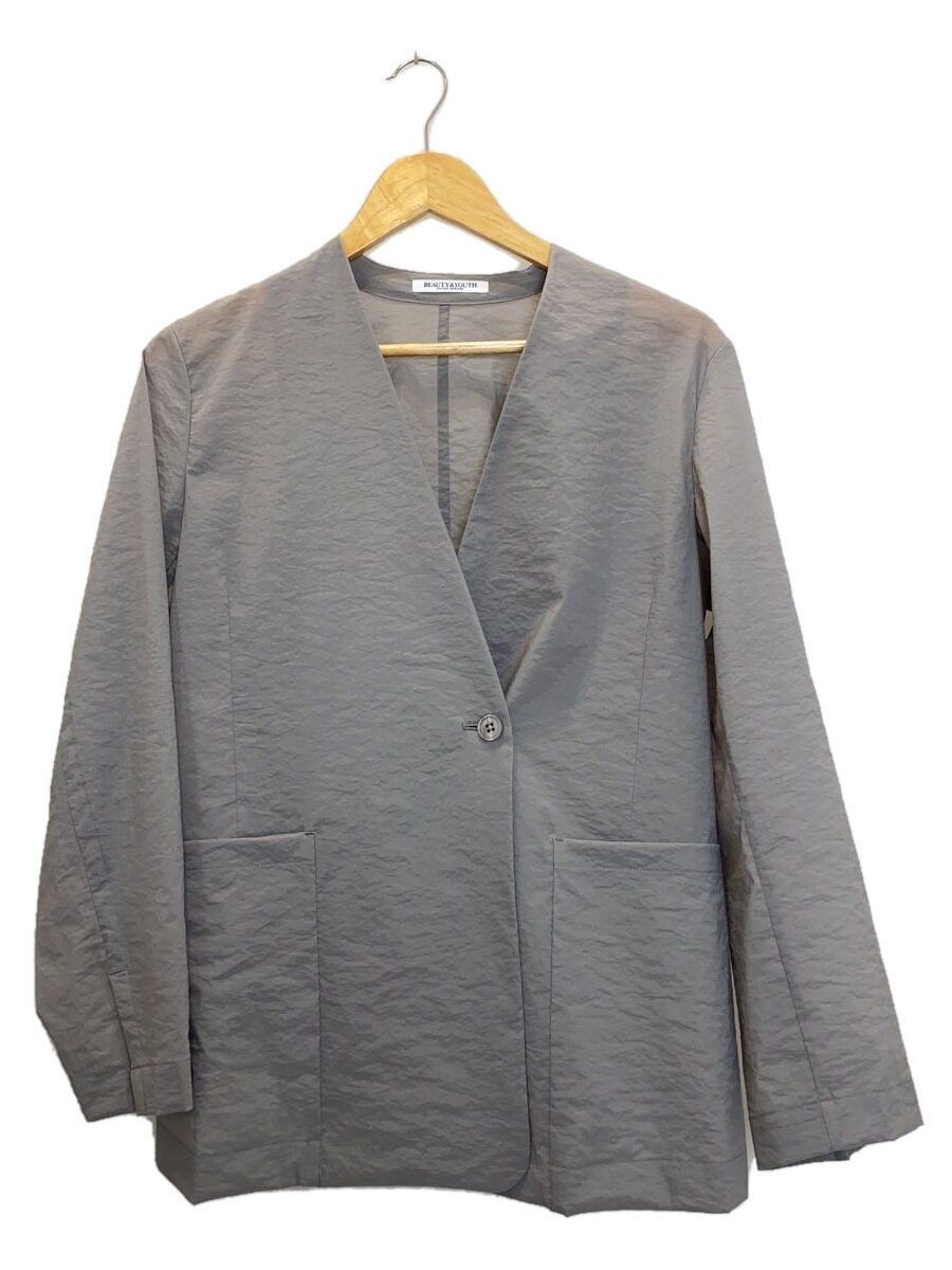 Giacca UNITED ARROWS altra trasparente senza colletto S nylon GRIGIO tinta unita 1622 144 1151 usata