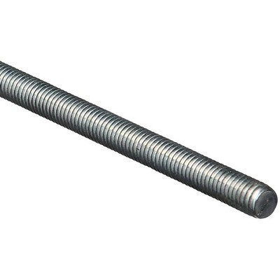 National Hardware N179-440 Threaded Rod, 7/16-14 Thread, 24 in L, A Grade, Steel