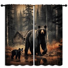 PYMATYTN Bear Blackout Curtains for Boys Girl Bedroom 72x63 inch Thermal