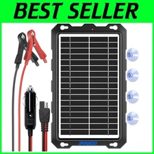 Portable Waterproof Solar Charging Kit - 12V Battery Charger