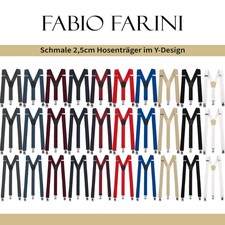 Fabio Farini Hosentr&auml;ger 2,5 cm f&uuml;r Kinder und Jugendliche verstellbare L&auml;nge