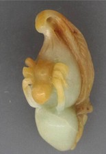 SPIDER on Plant NATURAL AGATE PENDANT