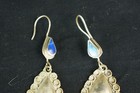 Turquoise Authentic Sterling Silver Southwest Hook Dangle Earring  [Y8-W6-A9] — photo 3