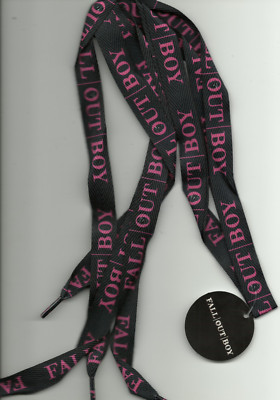 FALL OUT BOY pink logo USA OFFICIAL MERCHANDISE pair of laces 120cms