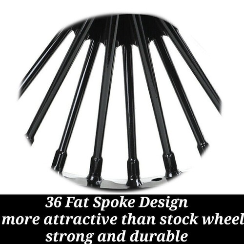 19X2.5 17X6.0 Fat Spoke Wheels Rims for Harley Softail Fatboy FLSTF 2007-2017 - Picture 7 of 12