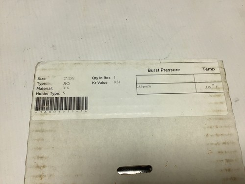 BS & B Safety Systems 2" JRS Rupture Disk 16001211-1 - Picture 7 of 7