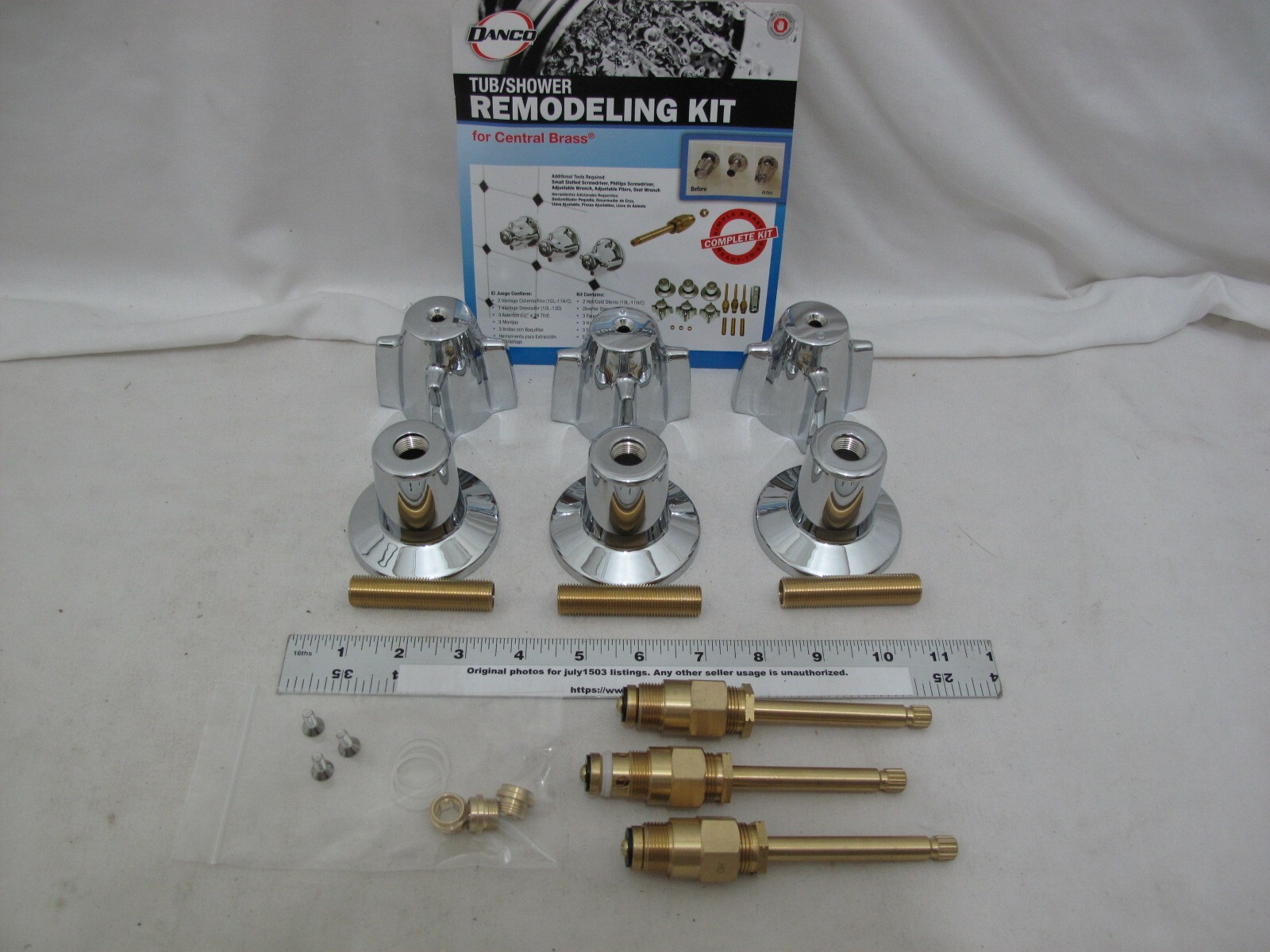 (1) NEW Danco Tub/Shower Remodeling Kit for Central Brass - CHROME - 39616 (ob)