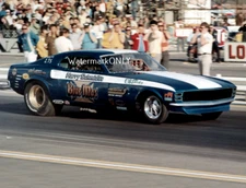 Harry Schmidt Jake Johnston "Blue Max" 1969 Mustang NITRO Funny Car PHOTO! #(14)