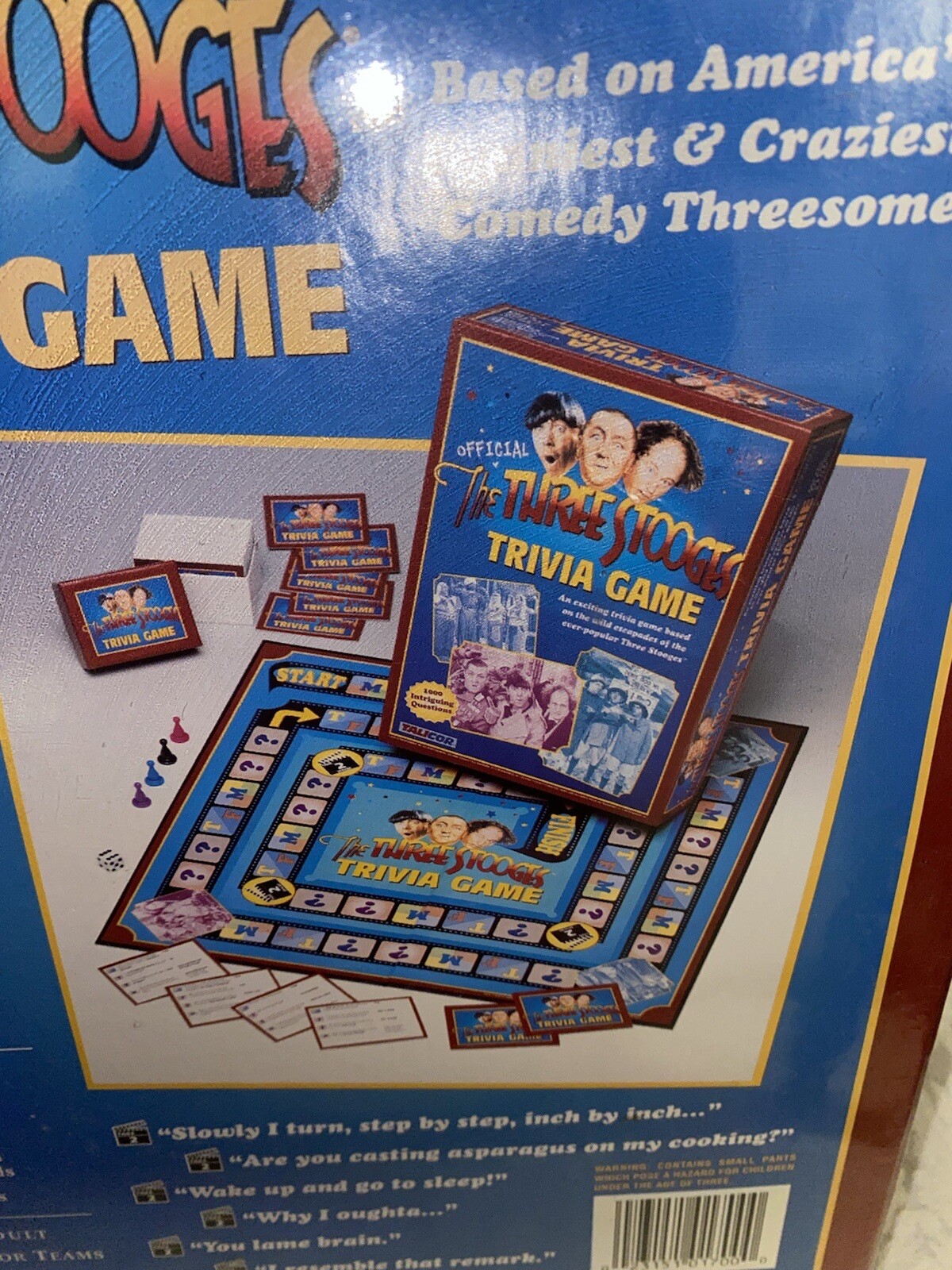 2000 Talicor Official The Three Stooges Trivia Game Sealed Box Has Corner  Wear | eBay