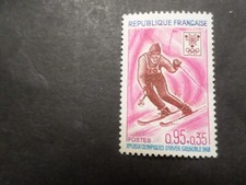 FRANCE 1968 timbre 1547, Jeux Olympiques ski, neuf**