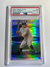 2020 panini prizm brilliance silver refractor  PSA 10 Gem Mint PETE ALONSO POP 1