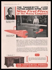 1930 Tannewitz Mitre Saws Grand Rapids Michigan Macey Furniture Photo Print Ad