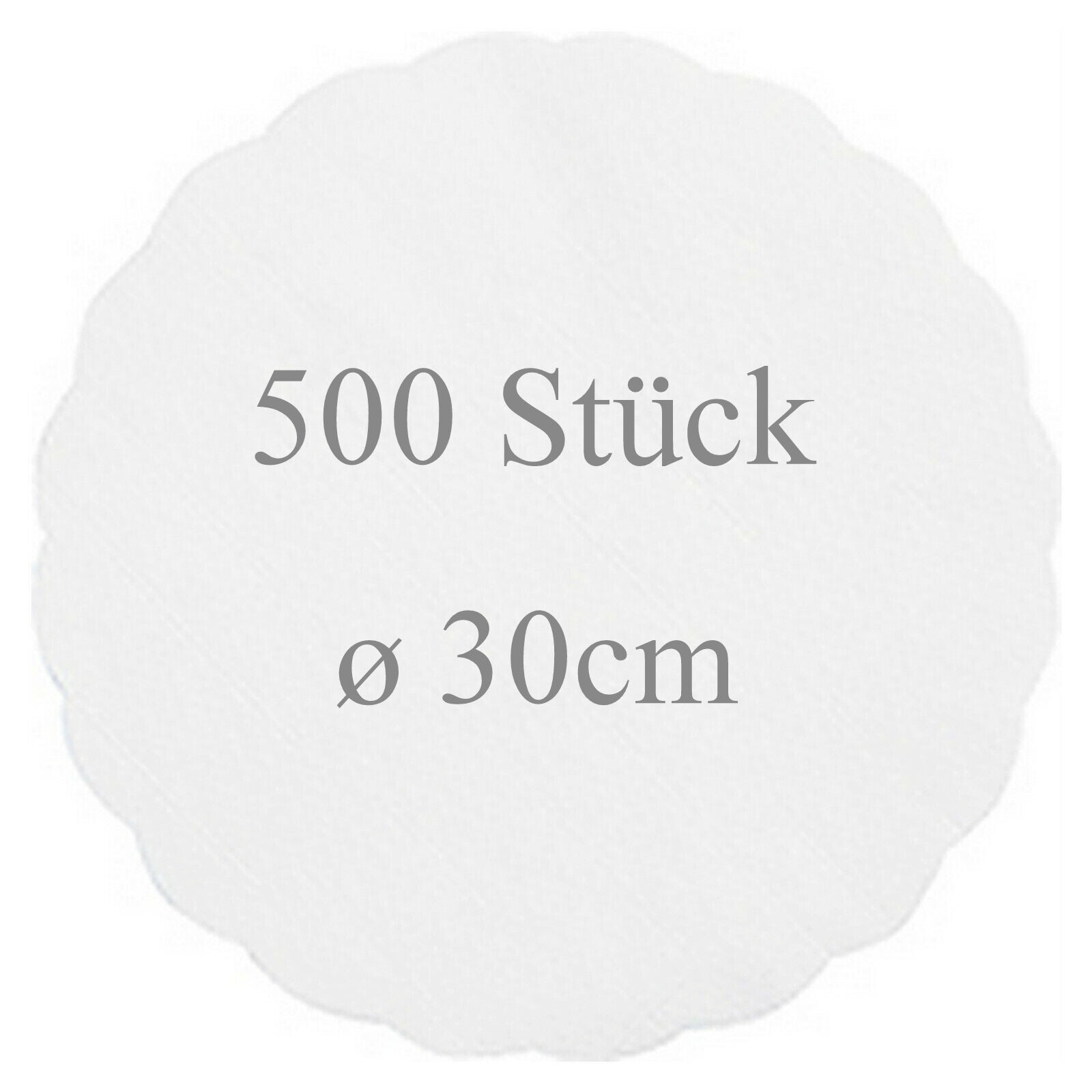 500 x Plattenpapiere Ø 30 cm Servierunterlage Tortenpapier Tellerdeckchen Weiß