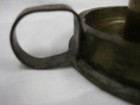 France AntiqueCathedral De Reims Heavy Brass Candle Stick Holder+Finger Loop1913 — photo 8