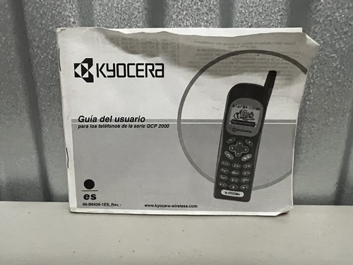 Téléphone à clapet rétro Kyocera manuel uniquement série QCP 2000 guide de l'utilisateur téléphone portable - Photo 4 sur 10