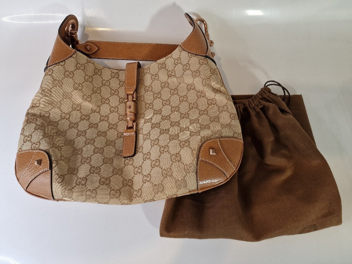 ショルダーバッグ・ポシェット GUCCI Women Shoulder Bags 699268 BROWN 100% AUTH Gucci Jackie Gold & Brown Nailhead Hobo Bag